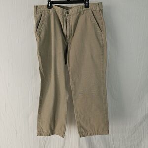 Carhartt Pants Mens Beige Khaki Relaxed Fit Cotton Carpenter Work Cargo 42X30